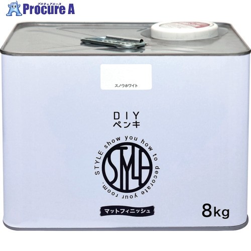 ニッぺ DIYペンキ マットフィニッシュ スノウホワイト 8kg 4976124887802 1缶 ▼567-0077 ｜プロキュアエース