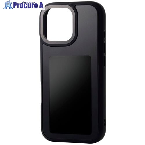 ELECOM iPhone 17用うしろ側見せびらかす容れもの 着せ替え 耐衝撃 黒いこと PM-A25AEINK01BK 1個 ■▼715-4787