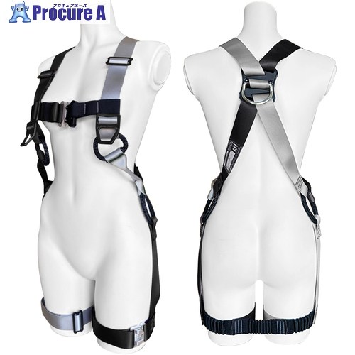 KH 女性用ハーネス プロミネストレッチ ブラック×シルバー FXPSBSRM 1本 ■▼721-2375 【送料都度見積】