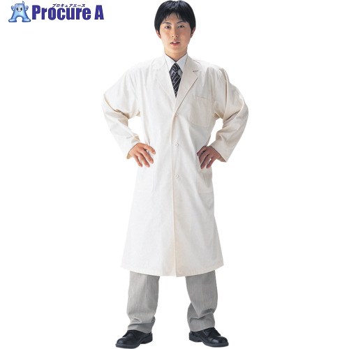 テイケン 耐熱耐薬品白衣 象牙色 L CWWCA1-L 1枚 ■▼728-9518 【貨物輸送都度積もり書き】