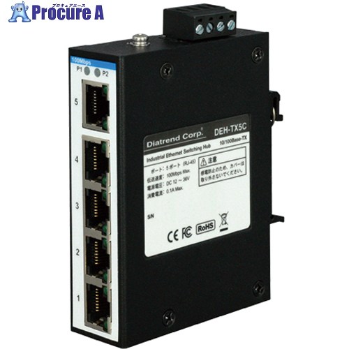 Diatrend 工業用イーサネットスイッチングハブ 100Base-TX手合い DEH-TX5C 1台 ▼581-7299