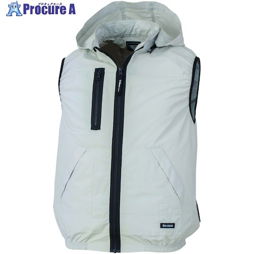 XEBEC 【2025今季完売】 空調服ベスト(フード付き)XE98029-22-4L シルバーグレー XE98029-22-4L 1着 ■▼546-3077 【送料都度見積】