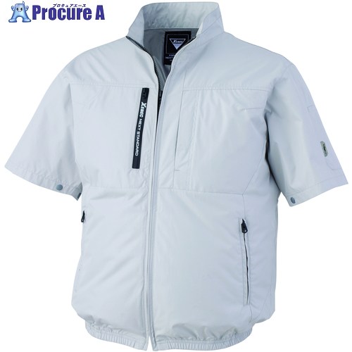 XEBEC 【2025今季完売】 空調服半袖ブルゾンXE98034-22-5L シルバーグレー XE98034-22-5L 1着 ■▼696-5695 【送料都度見積】
