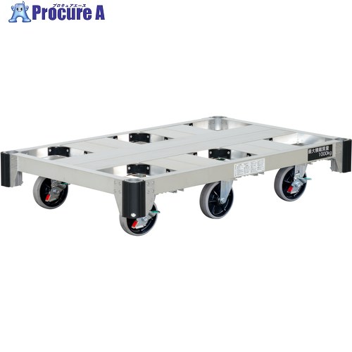 PiCa 軽銀手押し車CAF 6輪 手ごわい持ちはこび 天板:形材遣りかた  CAF-K6B 1台 ■▼730-1117 ※車上乗り合い船