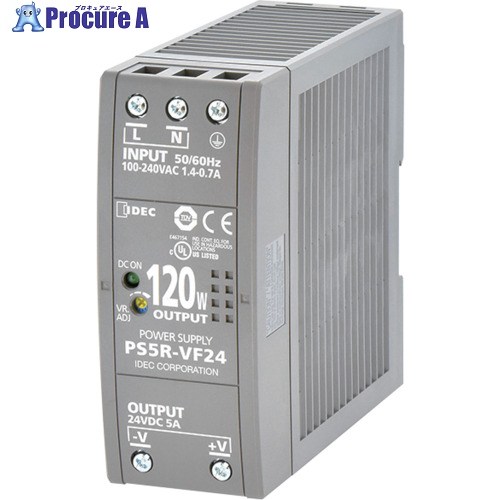 IDEC スイッチングパワーサプライ 120W PS5R-VF24 1個 ■▼675-3168 【送料都度見積】｜プロキュアエース