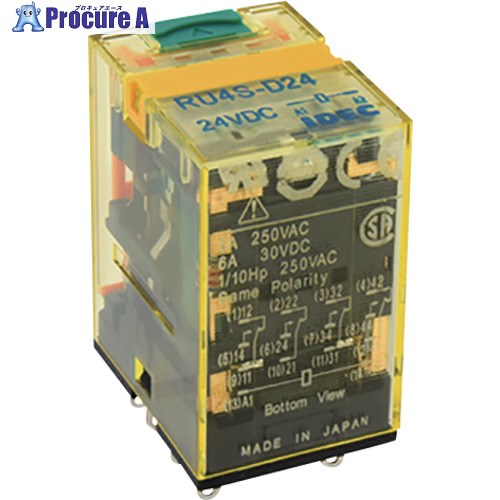 IDEC ユニバーサル中次ぎ DC24V RU4S-D24 10個 ■▼675-3170 【貨物輸送都度積もり書き】