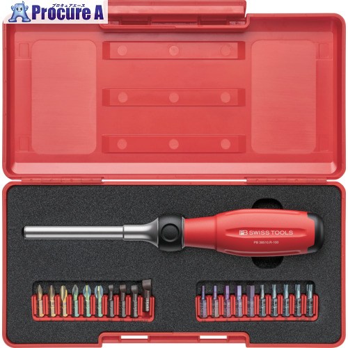 PBスイスツールズ Twister-ToolBox入リビットホルダーセットS 38510.R-100 SET 1S ▼706-6873