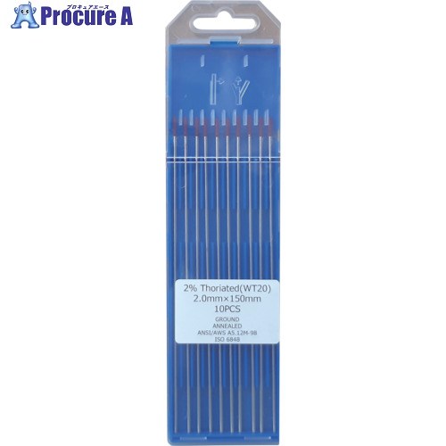 マイト トリウム入電極2.0mm×150粍(10本) WT20-2.0 1S ▼250-3463