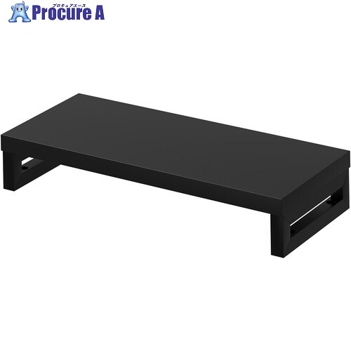 SANWA eモニタ台(角脚・黒天板)幅600&times;奥行250【受注生産品】 EMR-LCK6025BK 1台 ■▼728-6890 ※個人宅様送り不可｜プロキュアエース
