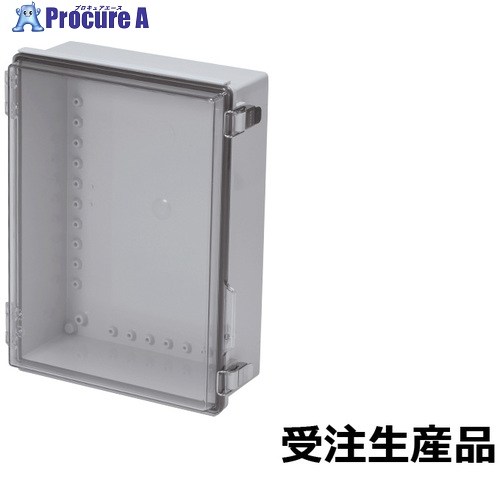 タカチ UL認証 防水・防塵開閉式ポリカ-ボネートプラボックス BC-Cシリーズ 130&times;380&times;280mm BC-CTP-283813 1台 ■▼709-4713 ｜プロキュアエース