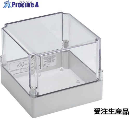 タカチ UL認証 防水・防塵ポリカ-ボネートボックス SPCP.Uシリーズ 175×175×150mm SPCP181815T.U 1台 ■▼709-4797