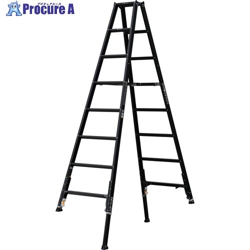 アルインコ 軽量伸縮専用脚立KARU-BK 天板高さ2.29～2.59m KARU270BK 1台 ■▼724-6109 ※個人宅様送り不可