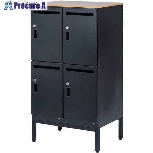 ナカバヤシ パーソナルストレイジ 2列2段 マットブラック ATF-PL4MBK 1台 ■▼728-0845 【送料都度見積】※車上渡し|プロキュアエース