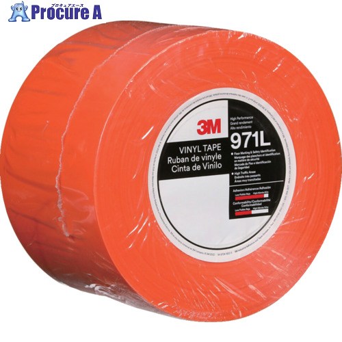3M 超高耐久生産ライン磁気テープ 971L 橙 101.6mm×32.9m 971L OR 101X32 1巻 ▼707-8035