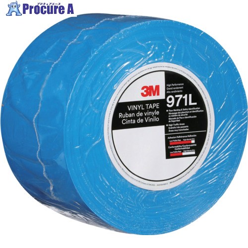 3M 超高耐久生産ライン磁気テープ 971L 青 101.6mm×32.9m 971L BL 101X32 1巻 ▼707-8036