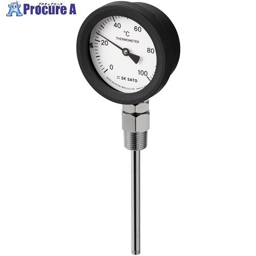佐藤 バイメタル式温度計BM-S-75P 0～100℃150L(2103-00) BM-S-75P-6 1台 ■▼166-2771 【送料都度見積】｜プロキュアエース
