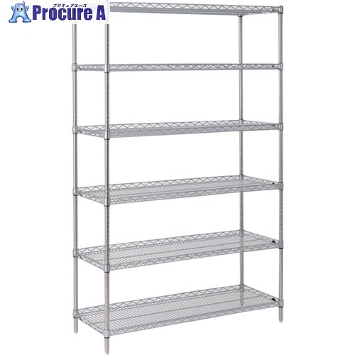 ERECTA スーパーシリーズ・サイドアップシェルフ 間口1518mm×奥ぶかさ460mm×高さ2197粍(P) DB無 6段 MU1520P2200N6 1台 ■▼348-0464 【貨物輸送都度積もり書き】