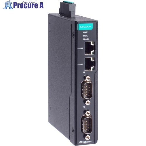 MOXA 産業オートメーション用DINレール2ポートシリアルデバイスサーバー NPORT IA5250-TB-G2 1台 ■▼717-1670 【送料都度見積】｜プロキュアエース