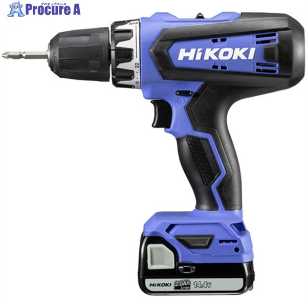 HiKOKI 14.4Vコードレスドライバドリル 2.0Ah 乾電池2個遣りくち FDS14DF(2BG) 1台 ■▼579-7822 【貨物輸送都度積もり書き】