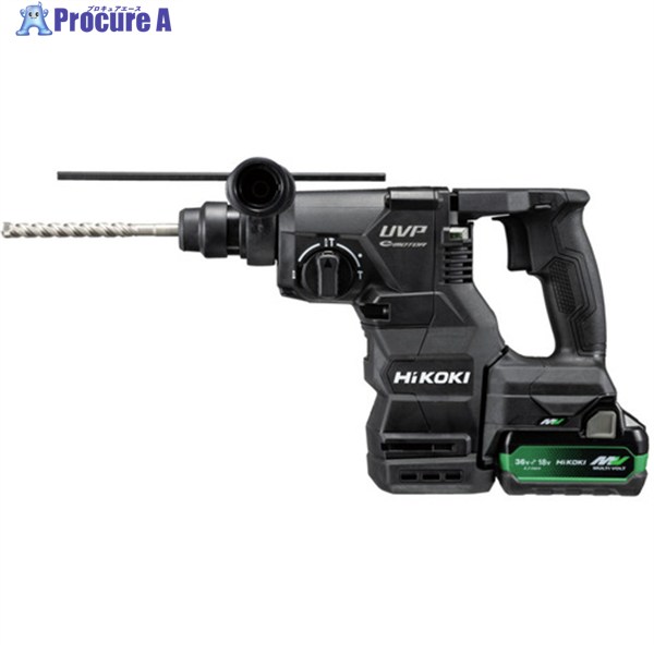 HiKOKI ロータリハンマドリル 36V SDSプラスシャンク 新マルチボルトセット品 ストロングブラック DH3628DA(2XPBZ) 1台 ▼694-9631