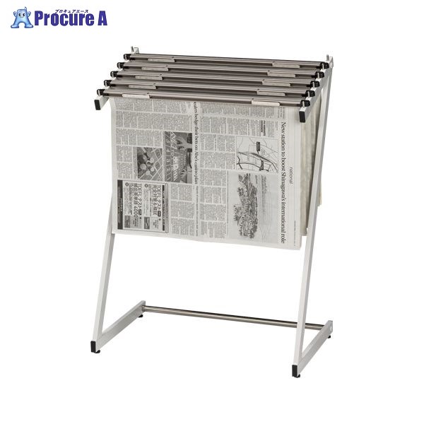 新聞紙架（スチール写真製）５段印字機 CRSN150W ▼23213 ジャケット冠●a559