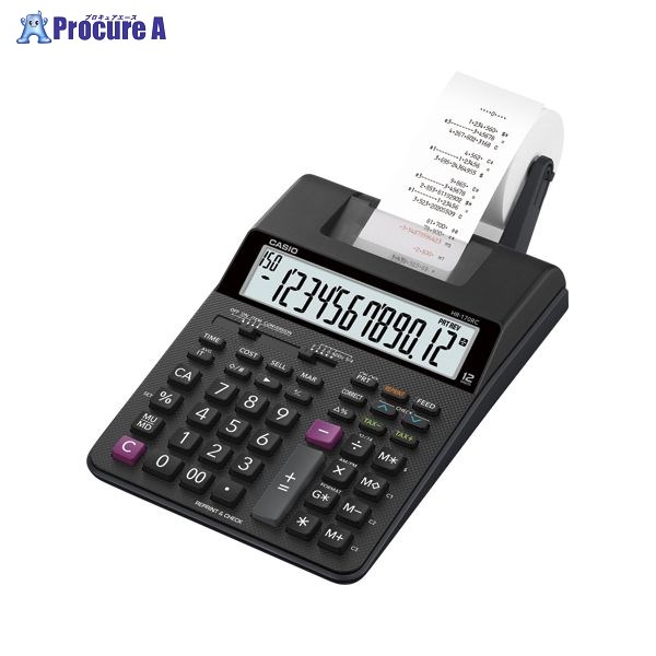 CASIO 印刷工計算器 HR-170RC-BK ▼32830 カシオ計算機(株)●a559