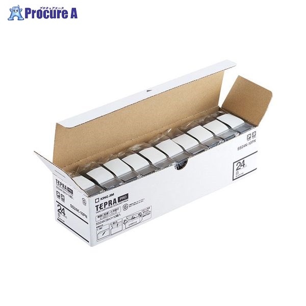 KING JIM ＰＲＯテ－プエコパック白下げ札１０個 SS24K-10PN ▼36078 (株)第一人者体育館●a559