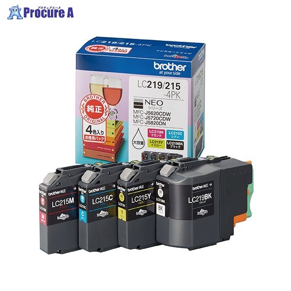 ブラザー インクカートリッジ ４色パック LC219/215-4PK ▼36951 ブラザー工業(株)●a559｜プロキュアエース