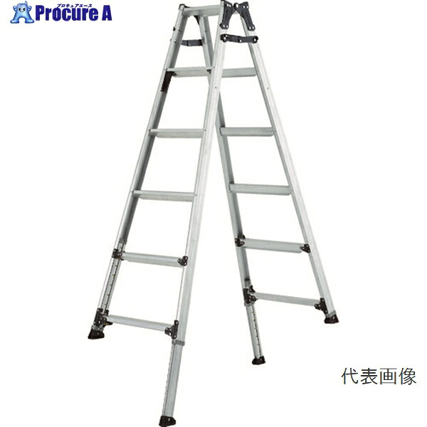 アルインコ 伸縮脚付きはしご兼用脚立(踏ざん幅60mm・各脚441mm伸縮) PRT180FX 1台 【法人送り限定商品】 ■▼820-2641｜プロキュアエース