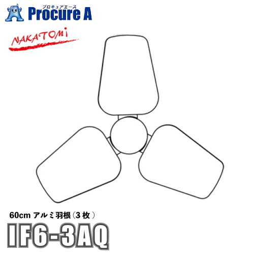 ナカトミ NAKATOMI 60cmアルミ羽根(3枚) ビックファン用 IF6-3AQ 【法人様送り限定商品】 ●YA509