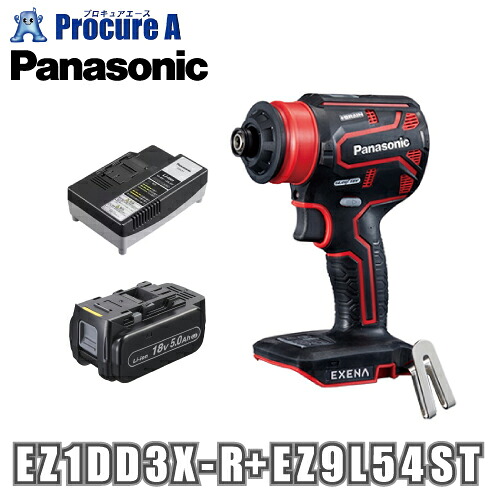 パナソニック エグゼナ 充電ドリルドライバー レッド 電池パック・充電器セット EZ1DD3X-R+EZ9L54ST|プロキュアエース