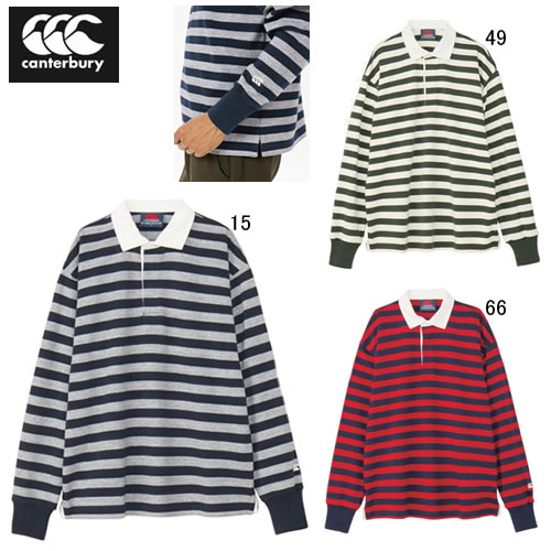 楽天市場】長袖 ラガーシャツ メンズ カンタベリー canterbury