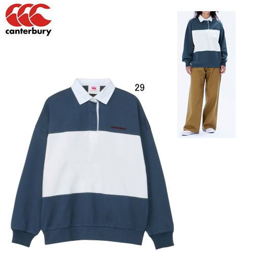 新品未使用品 カンタベリー Lサイズ 長袖ポロシャツ ラグビージャージ カンタベリー ラガーシャツ 長袖 メンズ レディース canterbury