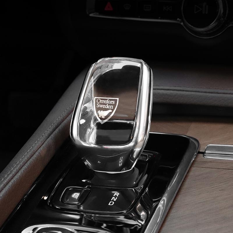カーアクセサリー ラグジュアリー クリアクリスタル ギア シフト ノブ ボルボ XC40 XC60用