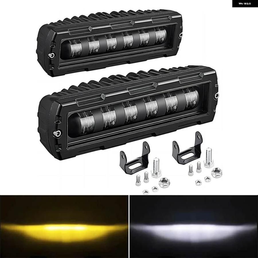 並行輸入品6インチ スポットライト LED ライトバー 車 オフロード ドライビング フォグランプ ホワイト イエロー 12V 24V LED ヘッドラ