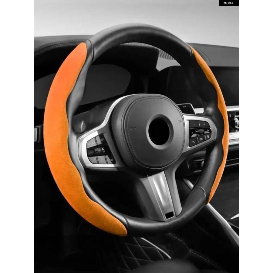 並行輸入品アルカンターラワープ ステアリングホイール カバー 2個 BMW F30 F31 F32 E90 E92 3シリーズ F20 F22 E70 G20 G28 F10 F07 カ