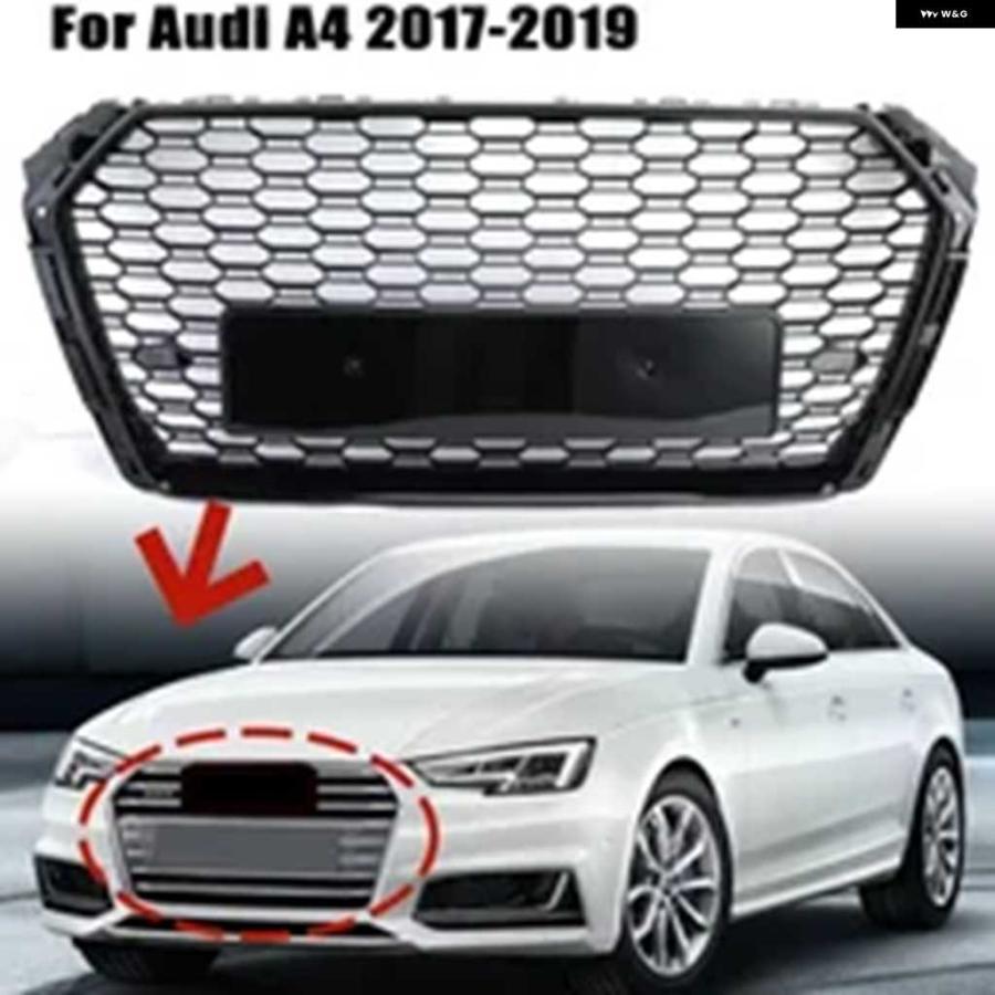 並行輸入品フロント バンパー レーシング グリル アウディ A4 アバント S4 Sライン B9 2017 -2019 EU ハニカム グリル メッシュ グリル 20,182円