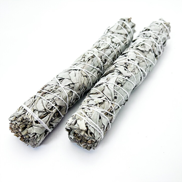 【送料無料】ホワイトセージビッグワンド【96~120ｇ】2本セット合計192～240ｇ【無農薬】カリフォルニア産【有機】ヒーリング【ハーブ】直輸入【癒し】浄化【ナチュラル】