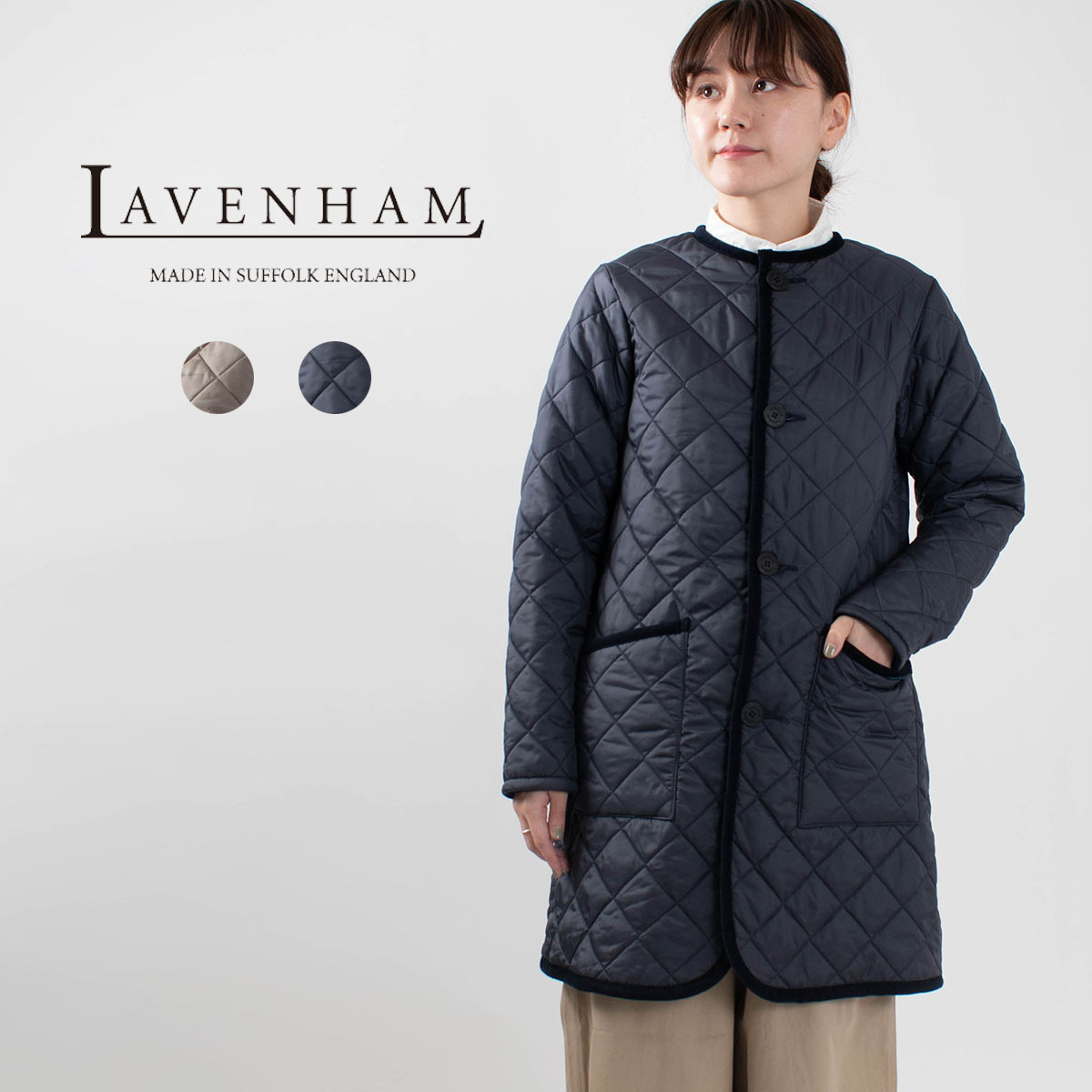 楽天市場】LAVENHAM ［ラベンハム］LONGLINE ROUND COLLAR COAT