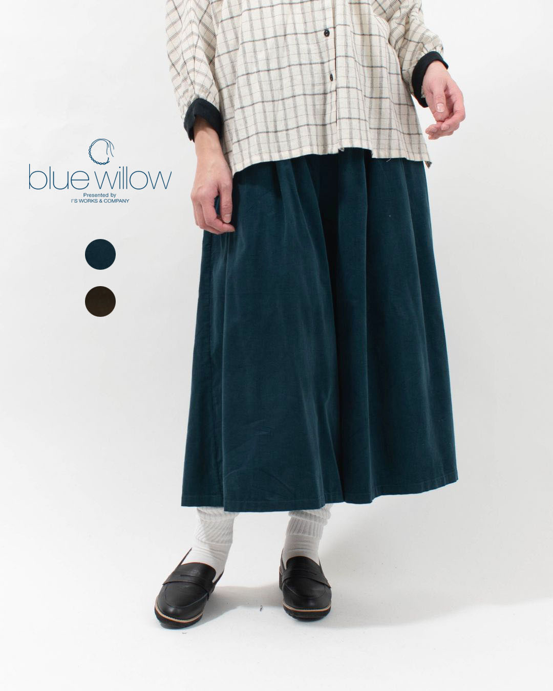 ■ blue willow ブルーウィロー 細コーデュロイワイドパンツ 01EWS14628 レディース パンツ 秋 冬 ナチュラル ファッション コーデ 服 30代 40代 50代ファッション 大人 おしゃれ カジュアル 7,242円