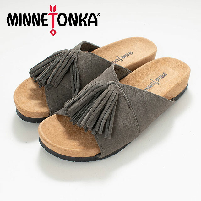 MINNETONKA ミネトンカ MILA Grey MTK-5690039 サンダル　スエード ナチュラルファッション　ナチュラル服　20代 30代 40代　50代　大人コーデ　大人かわいい　カジュアル　シンプル　ベーシック 50代ファッション 【ラッピング無料】
