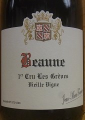 [2023] Beaune 1er Cru Les Greves Vieille Vigne ボーヌ プルミエ・クリュ レ・グリーヴ ヴィエイユ・ヴィーニュ【Jean-Marie Fourrier Vigne Comte De Chapelle　ジャン・マリー・フーリエ】