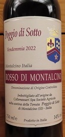 [2022] Rosso di Montalcinoロッソ・ディ・モンタルチーノ【Poggio di Sottoポッジョ・ディ・ソット】｜アサヒヤワインセラー