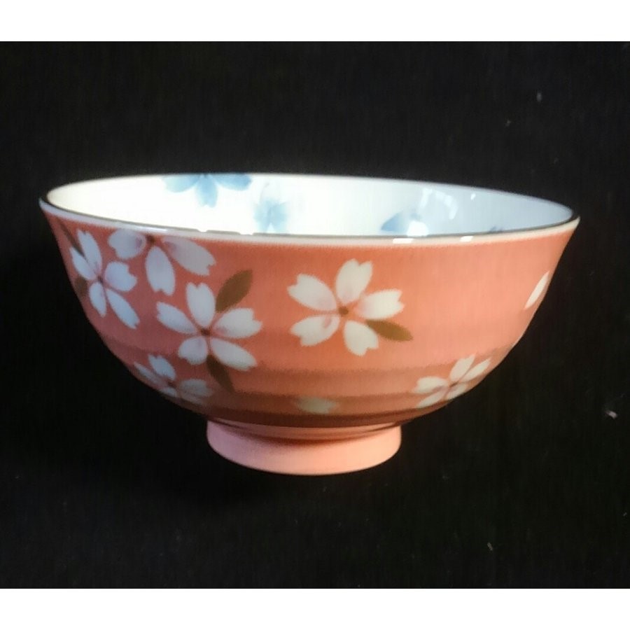 京焼 紫塗さくらご飯茶碗