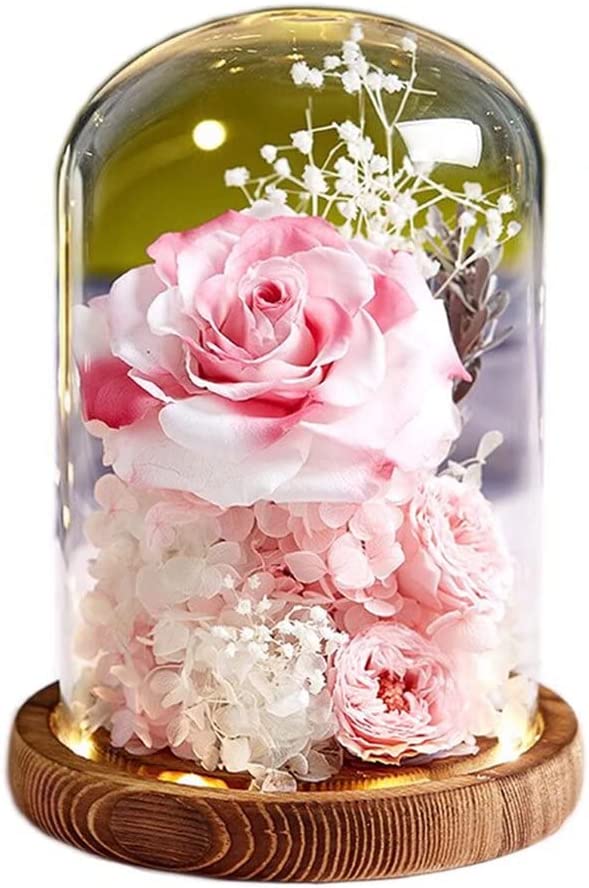 がございま プリザーブドフラワー ガラスドーム ケース入り プレゼント 花 妻 バラ ギフト ぶりざーどフラワー 薔薇 ドライフラワー アレンジ 枯れない花 ギフト ラッピング済み メッセージカード 永遠 りのため
