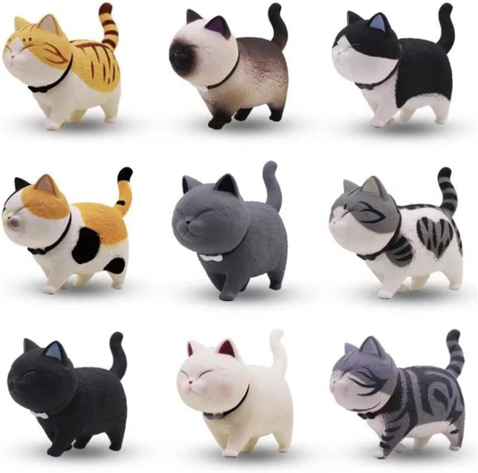 猫猫　フィギュア　4体セット 5個セット 猫のフィギュアセット 4体と水槽一個 - メルカリ