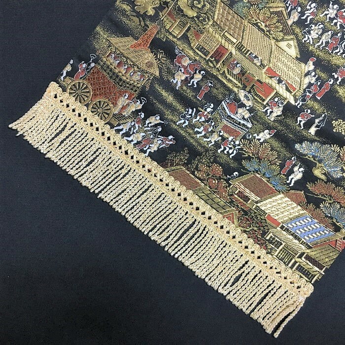 着物テーブルセンター 祇園祭 テーブルセンター シルク 絹 西陣織 テーブルランナー 帯 和柄 和風 31cmx60cm 「浅草たつみや」オリジナル