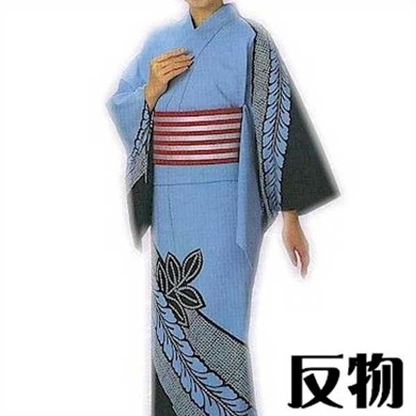 浴衣 反物 ブルー 藤 メンズ レディース 絵羽 ゆかた 祭 （s星2156） 未仕立て 生地 盆踊り 祭り 揃い 踊り まつり 取寄せ商品
