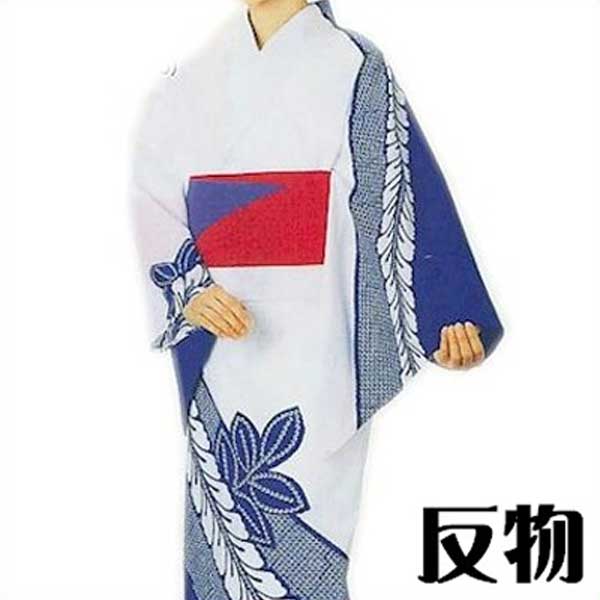 浴衣 反物 白 ブルー 藤 メンズ レディース 絵羽 ゆかた 祭 （s春2044） 未仕立て 生地 盆踊り 祭り 揃い 踊り まつり 取寄せ商品｜浅草きもの市 14,850円