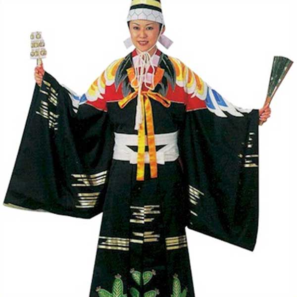 三番叟 衣裳 2点セット 黒 さんばぞう 日の出 （s8309 h福寿9000） 踊り 舞踊 能 歌舞伎 衣裳 黒地 衣装 受注生産 108,900円